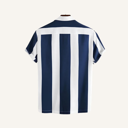 Men's Striped Blue Shirt - Verza
