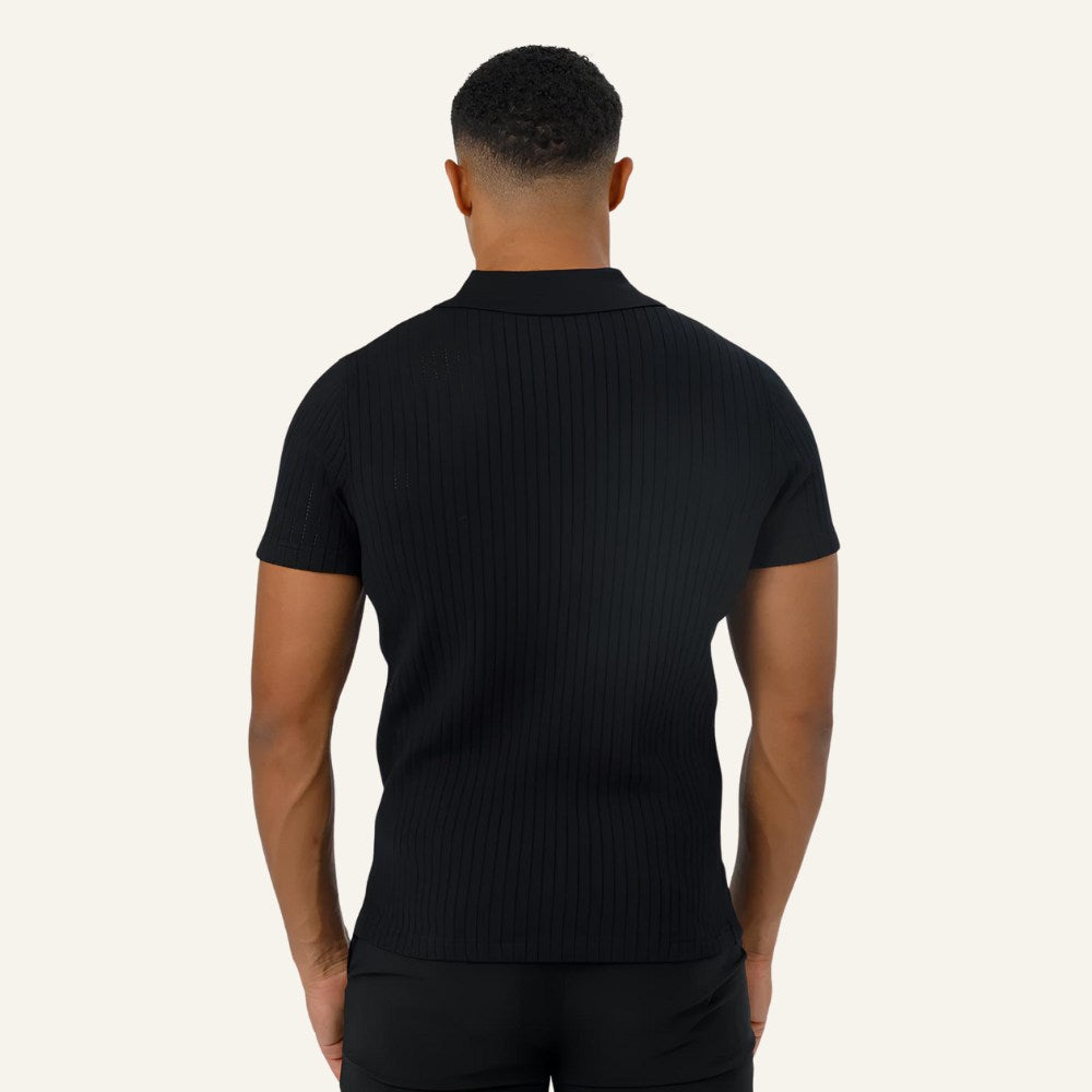 Men's Knit Polo Shirt Old Money Saville