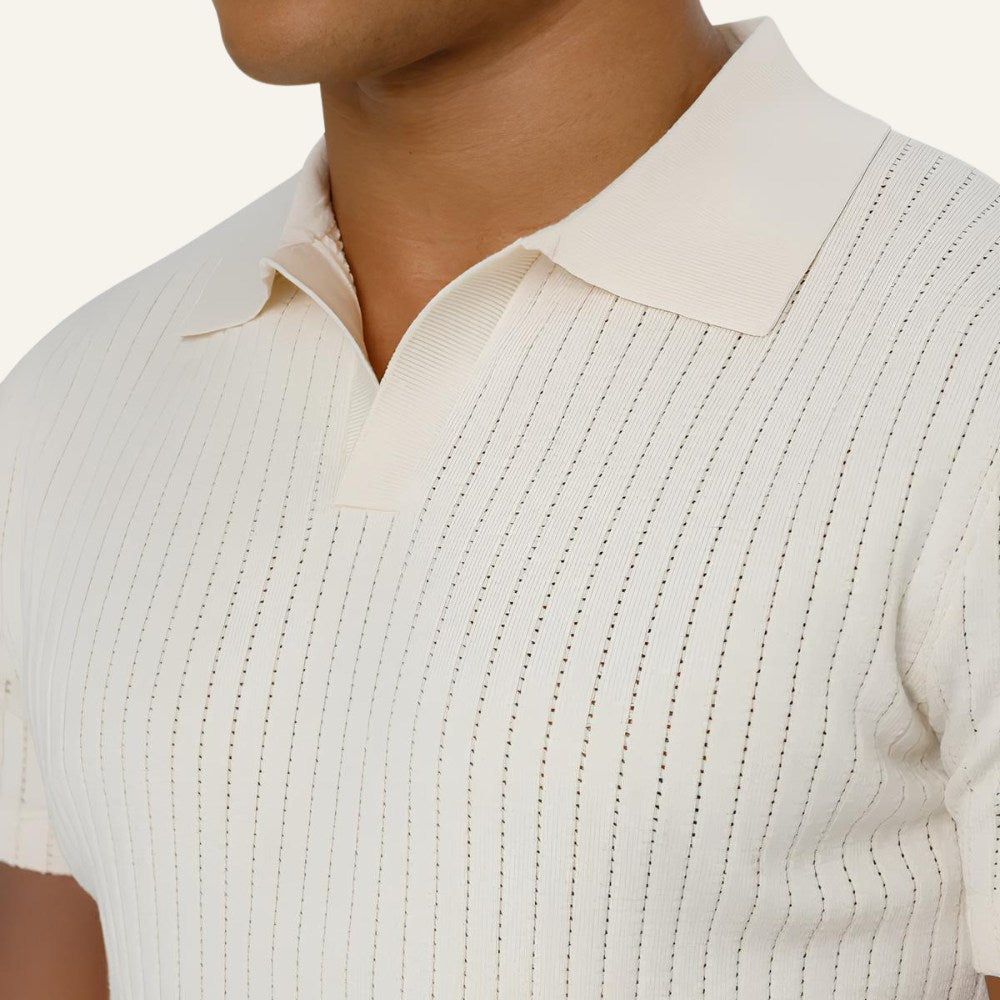 Men's Knit Polo Shirt Old Money Saville