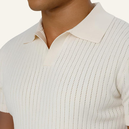 Men's Knit Polo Shirt Old Money Saville