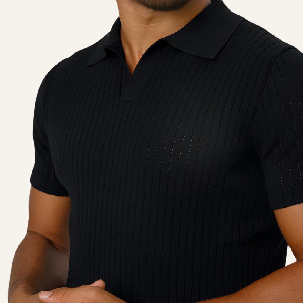 Men's Knit Polo Shirt Old Money Saville